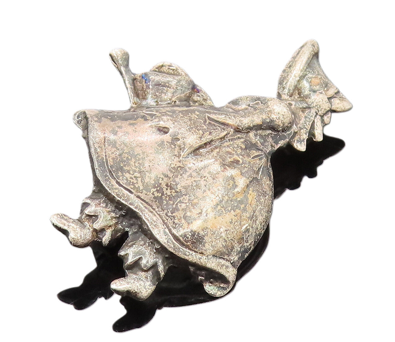 925 Silver  Vintage Antique Faceless Lady With Scarf Brooch Pin  BP10099