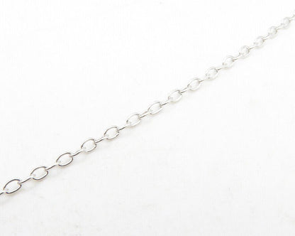 925 Sterling Silver  Genuine Diamond & Pink Topaz Shiny Chain Necklace  NE2066