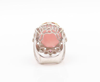 925 Sterling Silver Vintage Ring MICHAEL VALITUTTI Oval Gemstone  Sz 5.5 RG32471