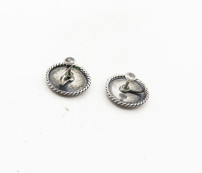 CARL ART 925 Silver  Vintage Swirl Pattern Non Pierce Screw Earrings  EG4870