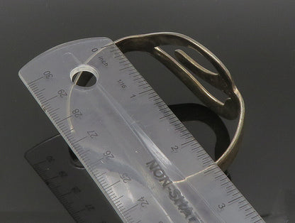 MEXICO 925 Sterling Silver  Vintage Dark Tone Open Design Cuff Bracelet BT1184