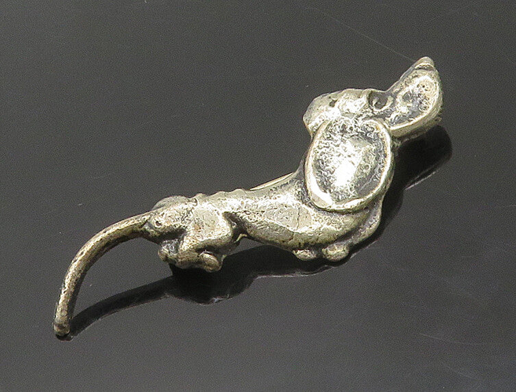 MEXICO 925 Sterling Silver  Vintage Antique Petite Dog Brooch Pin  BP6890
