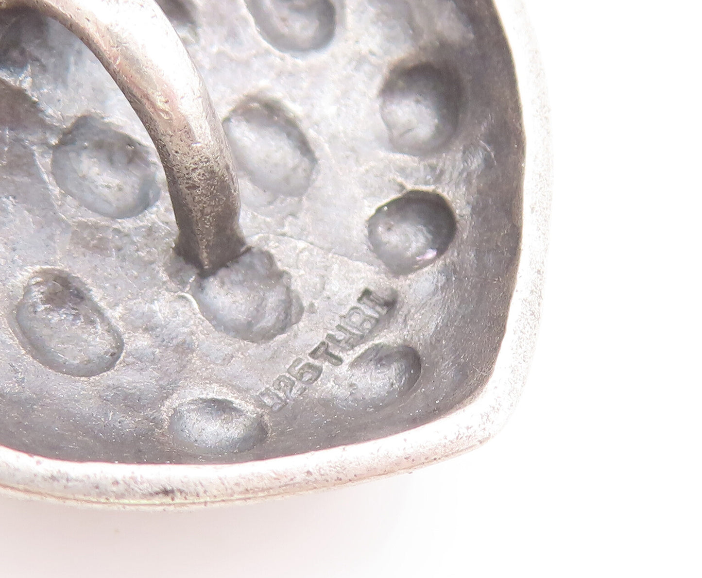 925 Sterling Silver Vintage Pendant Intense Carved Domed Love Heart  PT22877