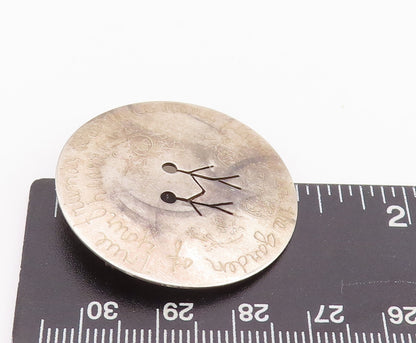 925 Sterling Silver Vintage Brooch Pin LOMBARD Stick 2 Man Cutout Coin  BP11015