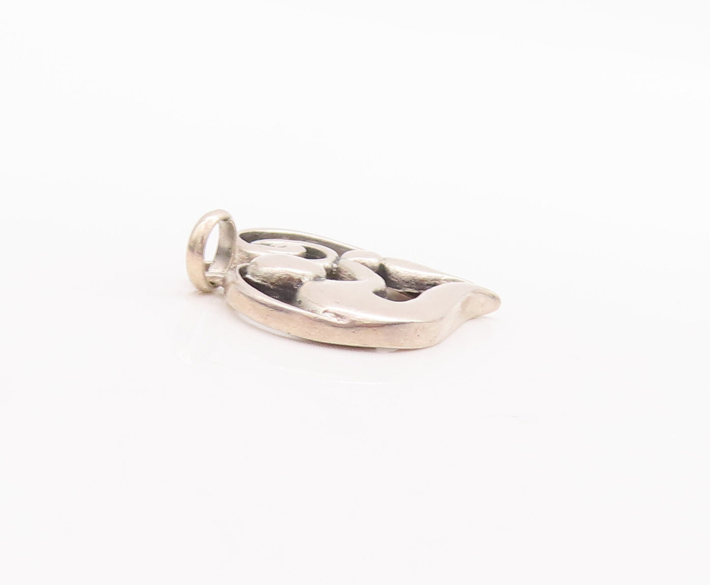 925 Sterling Silver Vintage Pendant Designer Mom And Child Love Heart  PT23262