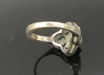 925 Sterling Silver  Vintage Amethyst Flower Dome Band Ring Sz 6  RG22065