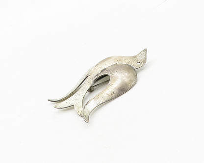 BEAUCRAFT 925 Sterling Silver  Vintage Modernist Dove Bird Brooch Pin  BP7127