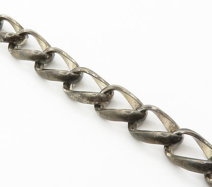 NAPIER 925 Sterling Silver  Vintage Smooth Oxidized Chain Bracelet  BT6102