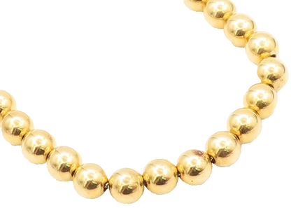 925 Sterling Silver Vintage Necklace Gold Plated Bead Chain NE4547