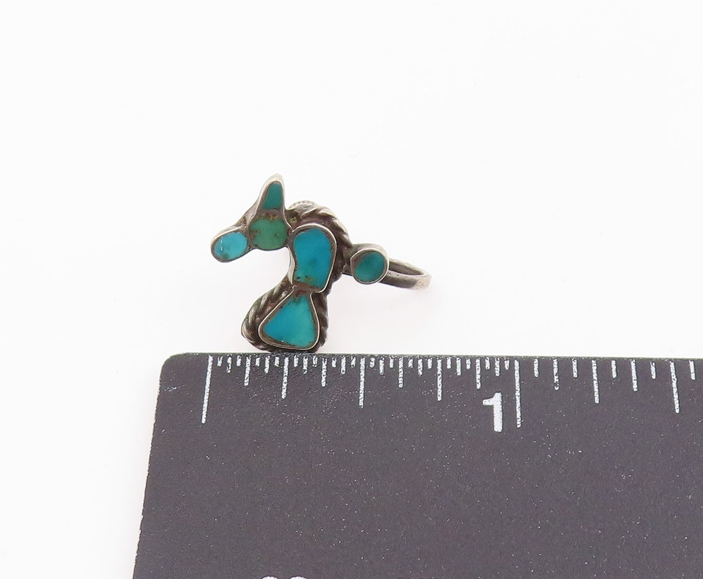 925 Sterling Silver Vintage Earrings NAVAJO Turquoise Single Pieces  EG14293