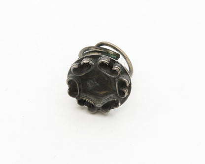 925 Sterling Silver  Vintage Dark Tone Pretzel Swirl Band Ring Sz 8  RG19237