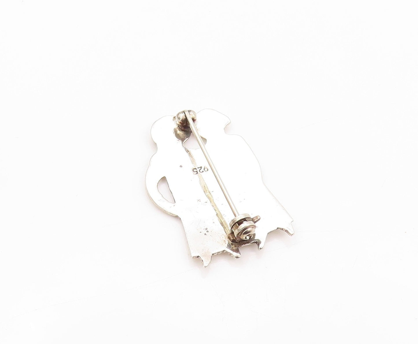 925 Sterling Silver Vintage Brooch Two Girls Hanging Around Best Friends BP11637