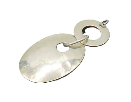 PTP MEXICO 925 Silver  Vintage Shiny Smooth Hammered Linked Pendant  PT13712
