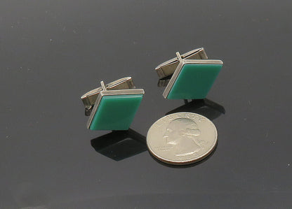 PARRA MEXICO 925 Silver  Vintage Carnelian Diamond Shape Cufflinks  TR2778