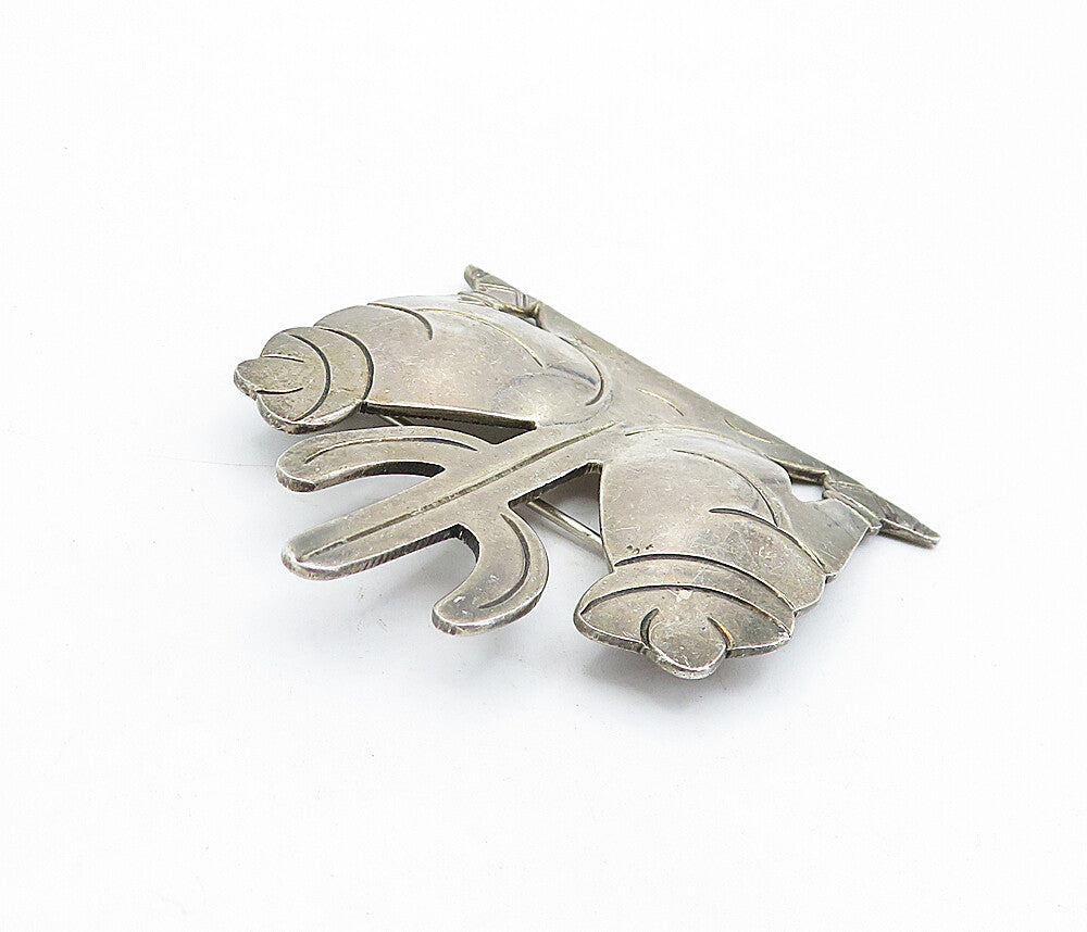 MEXICO 925 Sterling Silver  Vintage Cactus Desert Scene Brooch Pin  BP1674