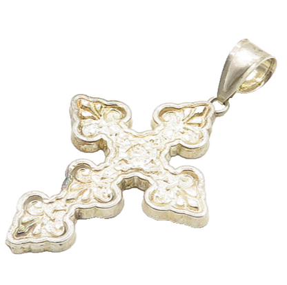 REMINI 925 Sterling Silver  Vintage Shiny Religious Cross Pendant  PT15315