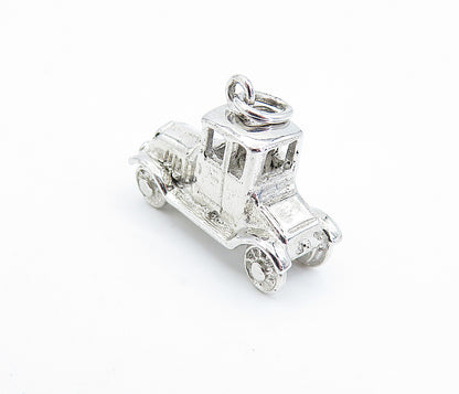925 Sterling Silver  Vintage Petite Shiny Old Fashioned Car Pendant  PT4184