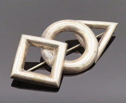 925 Sterling Silver  Vintage Different Geometric Shape Brooch Pin  BP10111