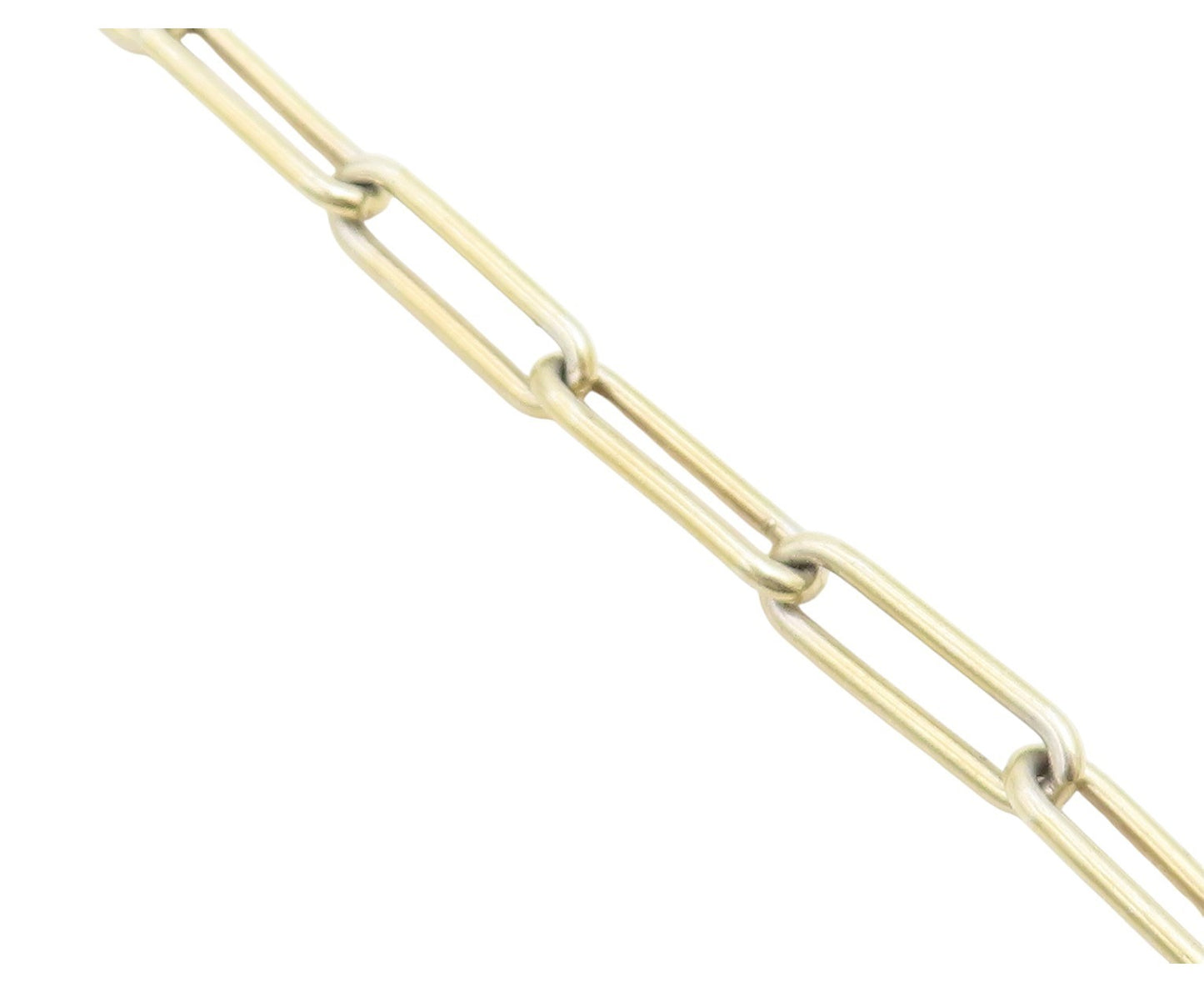925 Sterling Silver Vintage Bracelet Gold Plated Classic Paperclip Link  BT11827