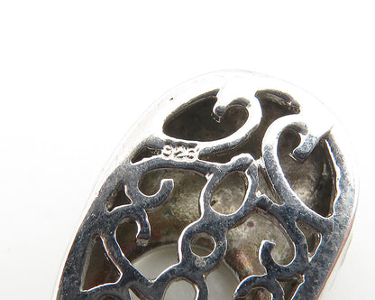 925 Sterling Silver  Shiny Enamel Coated Floral Shoe Motif Pendant  PT8229