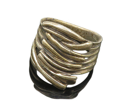 HAGIT GORALI ISRAEL 925 Silver  Vintage Split Shank Band Ring Sz 8  RG18161