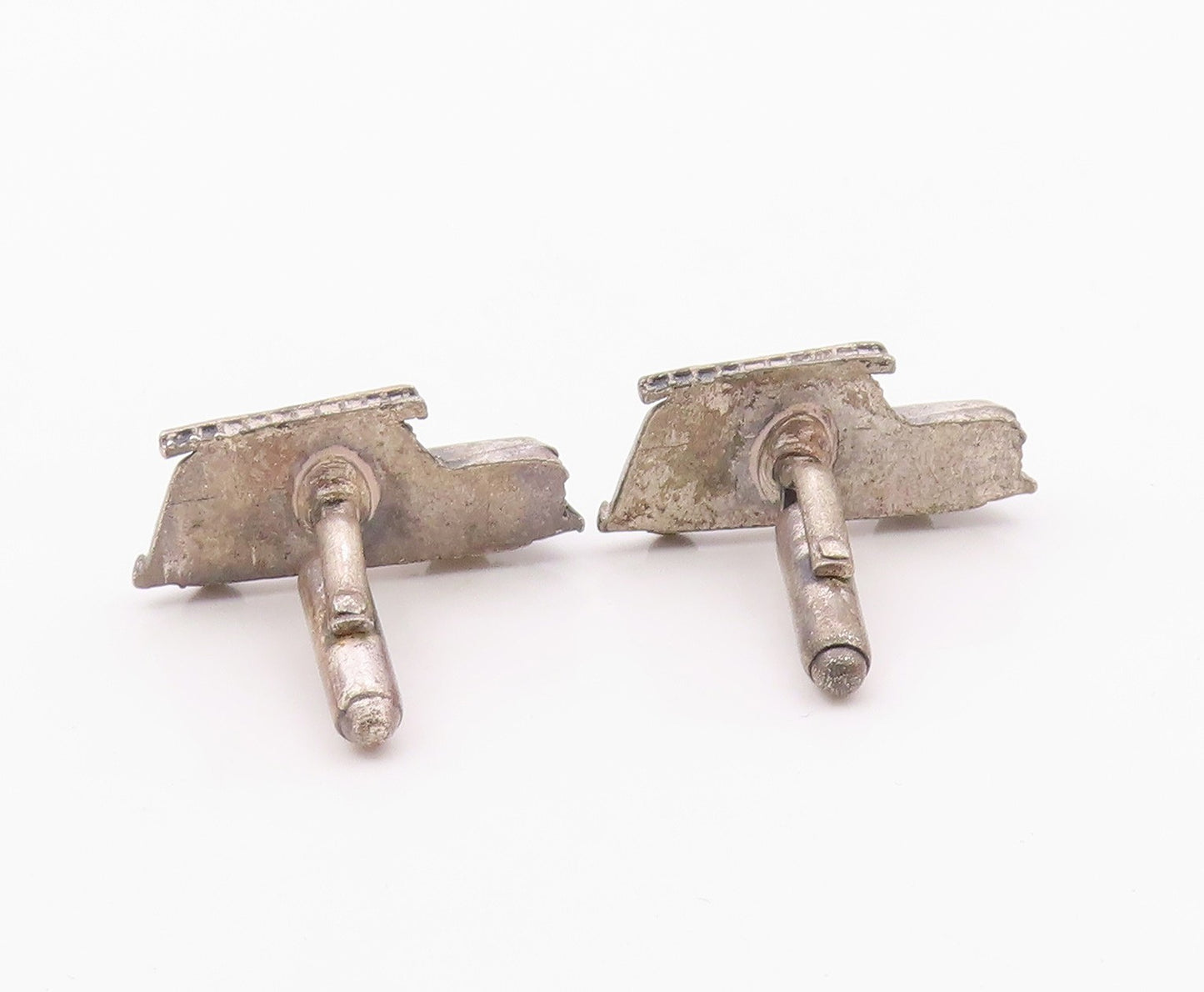 925 Sterling Silver  Vintage Antique RCA Service Car Motif Cuff Links  TR1306