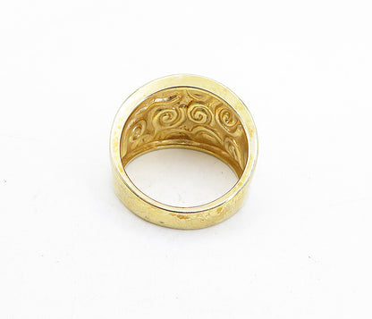 ROSS SIMON 925 Silver  Gold Plated Spiral Concave Band Ring Sz 10  RG5800