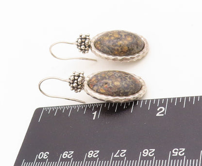925 Sterling Silver Vintage Earrings MICHAEL DAWKINS Oval Gemstone  EG13227
