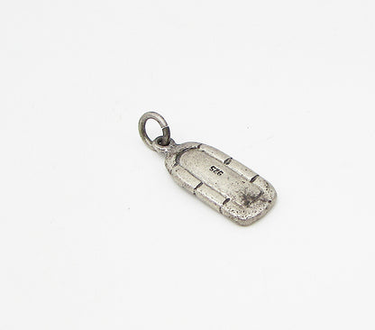 925 Sterling Silver  Vintage Floating Boat Charm Pendant  PT2285
