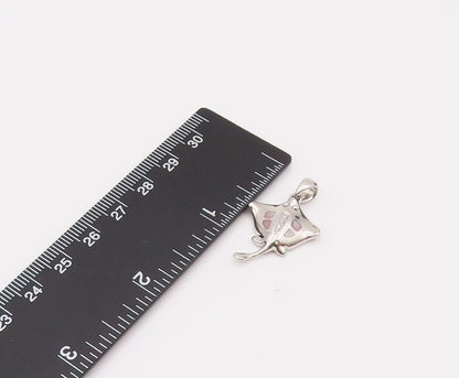 925 Sterling Silver  Vintage Mini Stingray Diamond Spine Pendant PT22040
