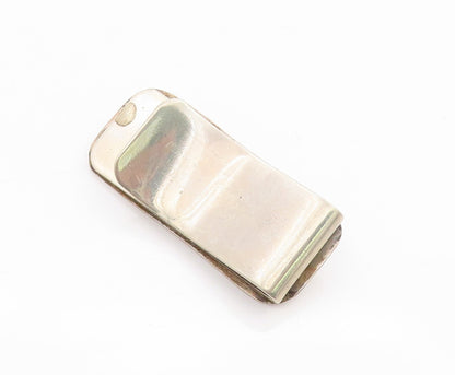 925 Sterling Silver Vintage Money Clip NAVAJO Zuni Carnelian Etched Pin  TR3959