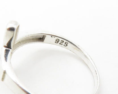 925 Sterling Silver  Shiny Religious Cross Smooth Band Ring Sz 8  RG17061