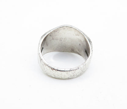 MEXICO 925 Silver  Vintage Two Tone Rope Twist Dome Band Ring Sz 8.5  RG6952
