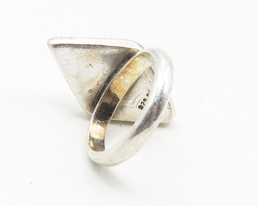 BALI 925 Sterling Silver  Vintage Diamond Shaped Cocktail Ring Sz 7.5  RG9555