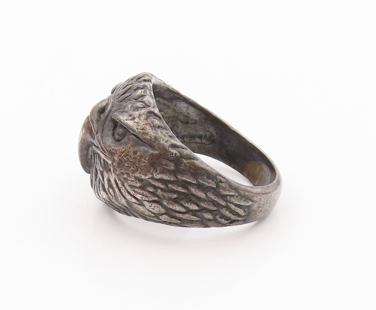 925 Sterling Silver Vintage Ring CAROLYN POLLACK American Eagle  Sz 11.5 RG32553