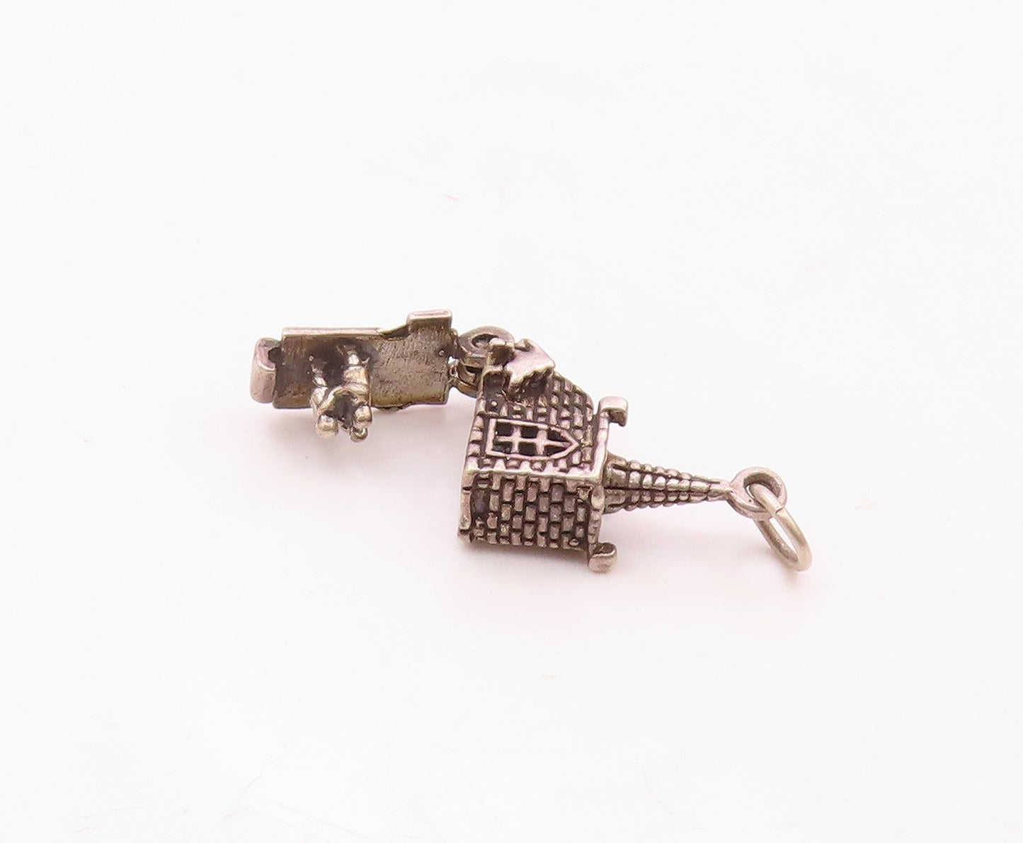 925 Silver  Vintage Couple Getting Married In Church Pendant (OPENS)  PT20456