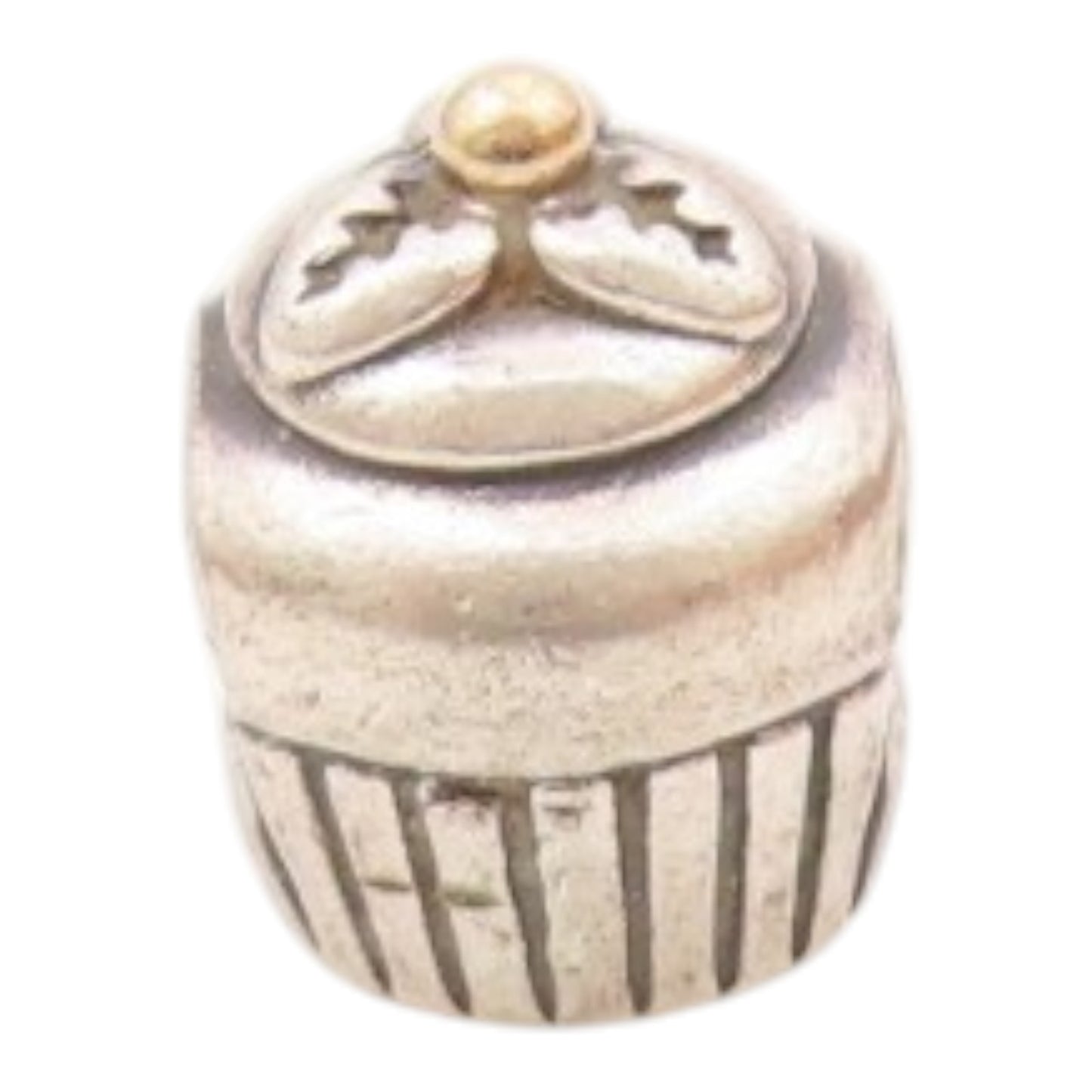 PANDORA 925 Silver & 14K Gold  Vintage Cupcake Motif Slide Pendant  PT18149