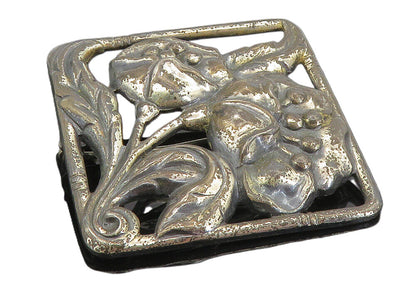 DANECRAFT 925 Sterling Silver  Vintage Oxidized Flowers Brooch Pin  BP3309