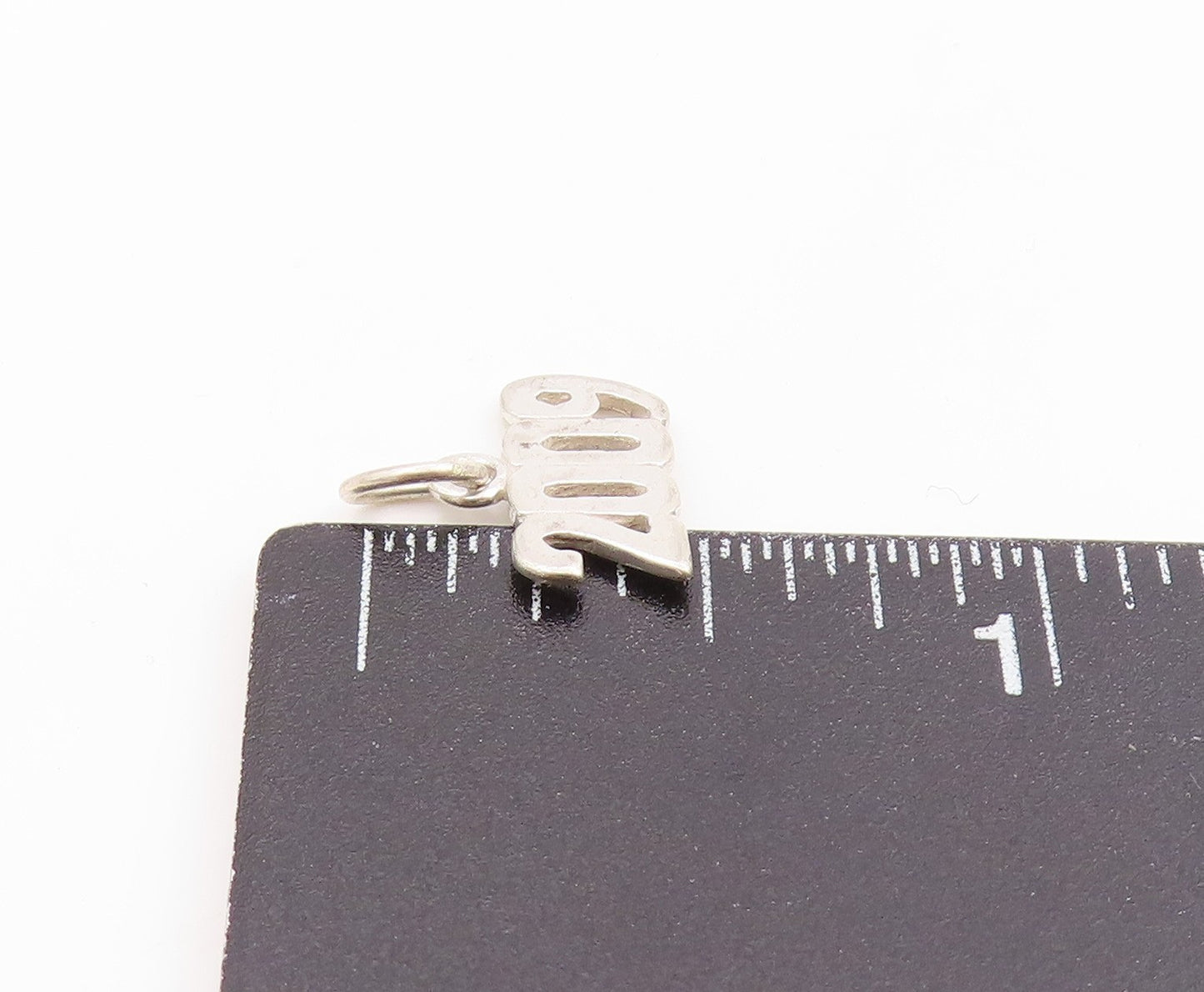 925 Sterling Silver Vintage Pendant Minimalist Year 2009 Cutout Charm  PT1025