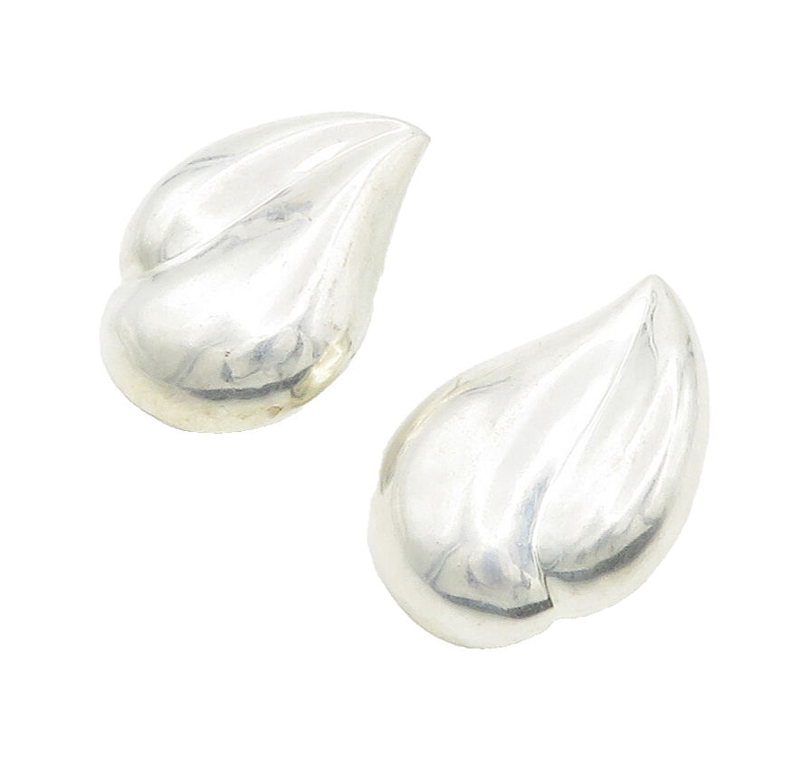 925 Sterling Silver  Vintage Shiny Smooth Hollow Bubble Drop Earrings  EG7750