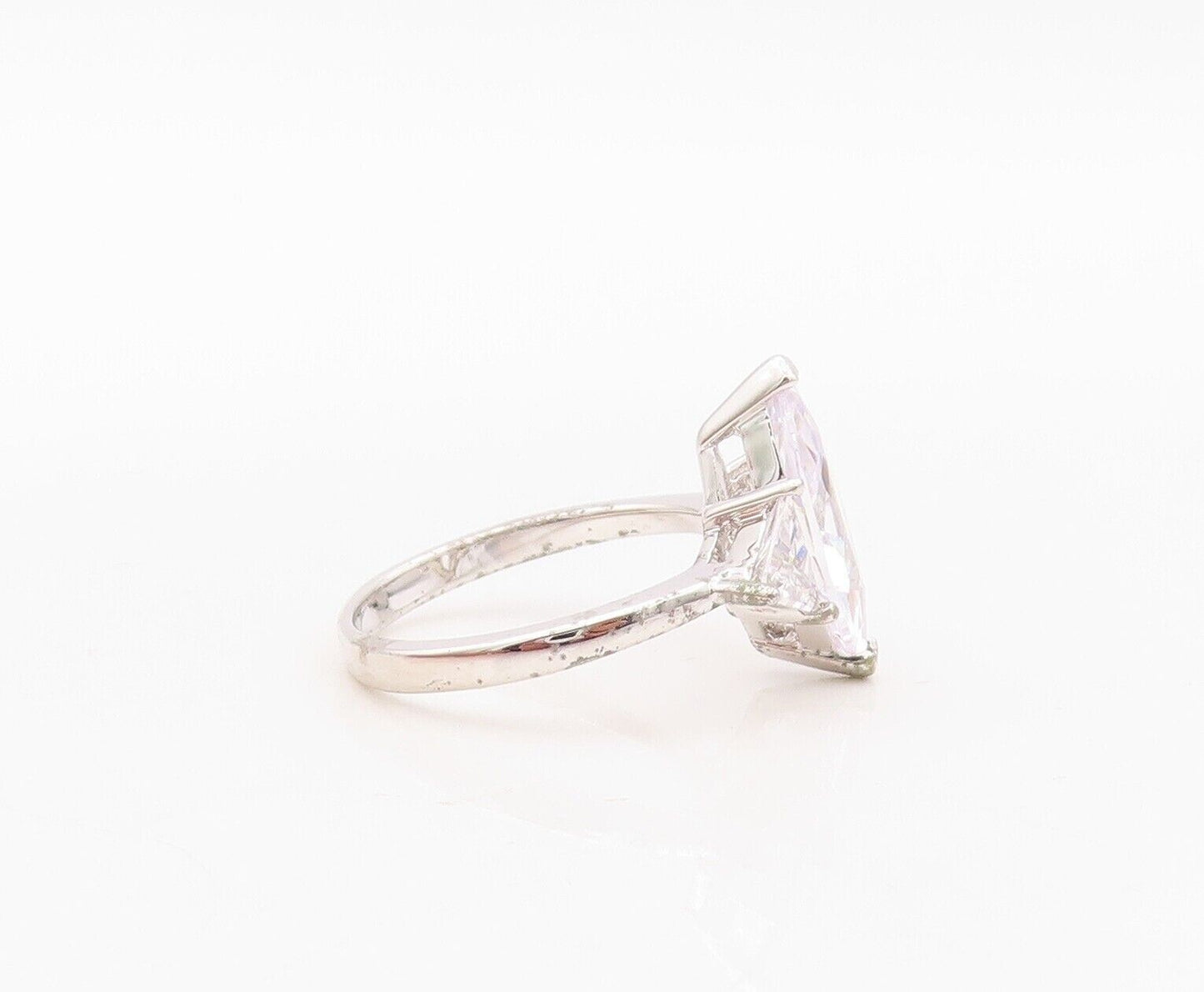 925 Sterling Silver Vintage Ring Marquise & Triangle Cut Topaz  Sz 7  RG29936