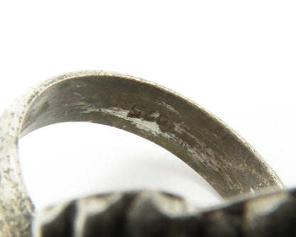 925 Sterling Silver  Vintage Cabochon Amethyst Cocktail Ring Sz 7.5  RG14698