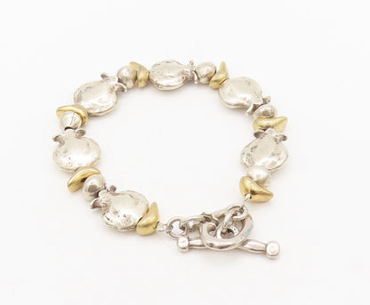 DANON 925 Sterling Silver  Vintage Bag & Pebbles Connect Bracelet BT9876