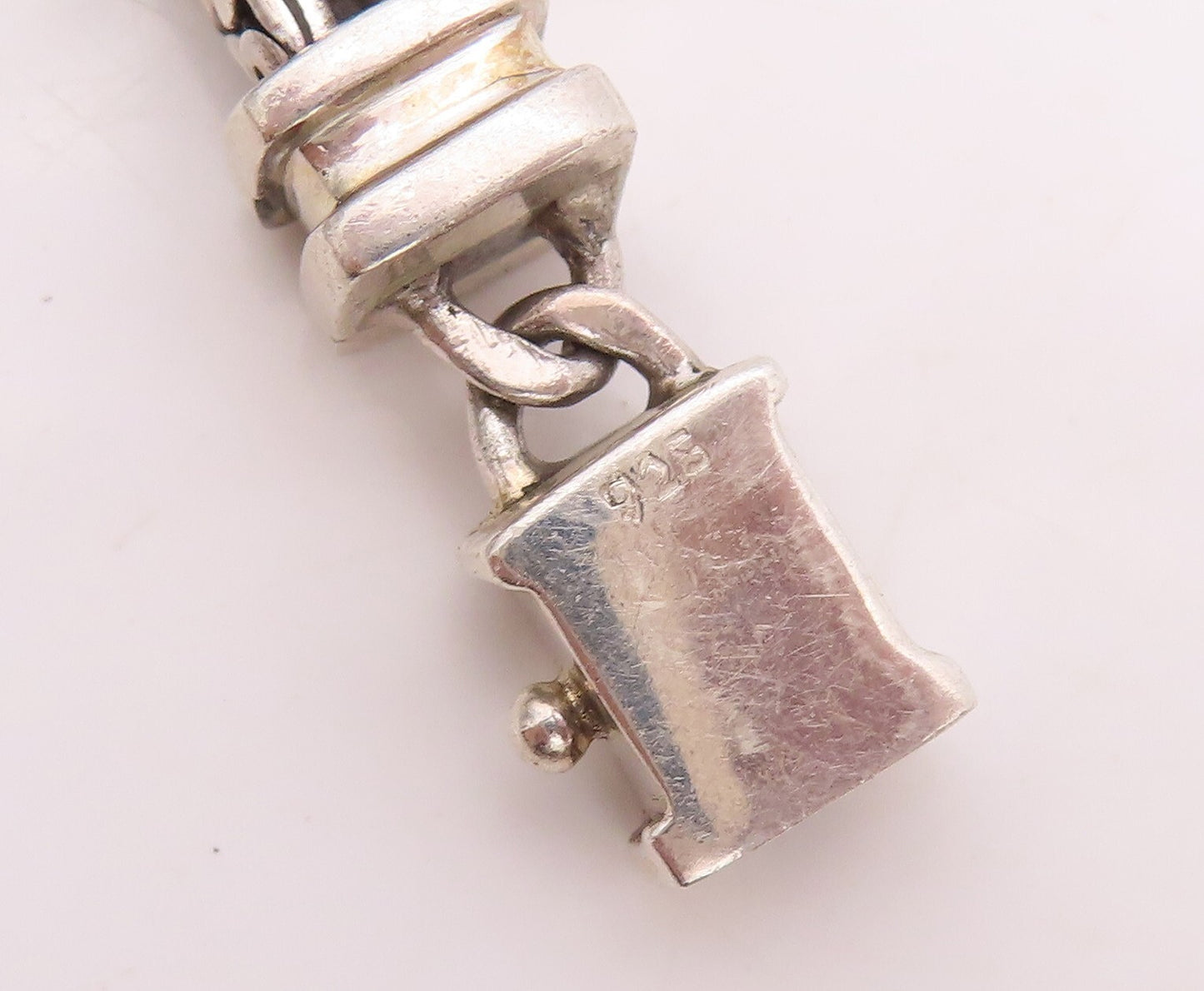925 Sterling Silver Vintage Necklace Solid Designer Linked Multi Chain  NE4329