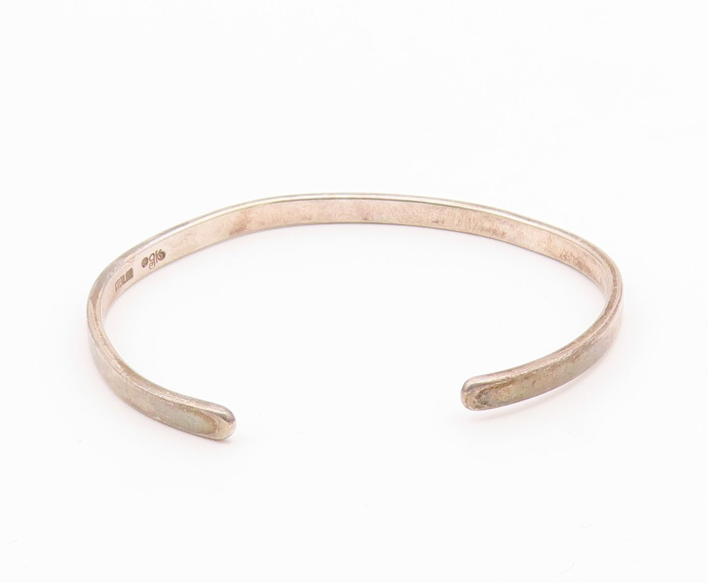 925 Sterling Silver  Vintage Engraved Live Your Dreams Cuff Bracelet  BT9415