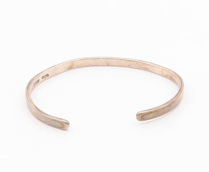 925 Sterling Silver  Vintage Engraved Live Your Dreams Cuff Bracelet  BT9415