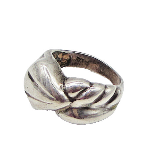 925 Sterling Silver  Vintage Modernist Band Ring Sz 7  RG3095