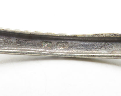 925 Sterling Silver  Vintage Greek Key Cutout Hinge Bangle Bracelet  BT4712
