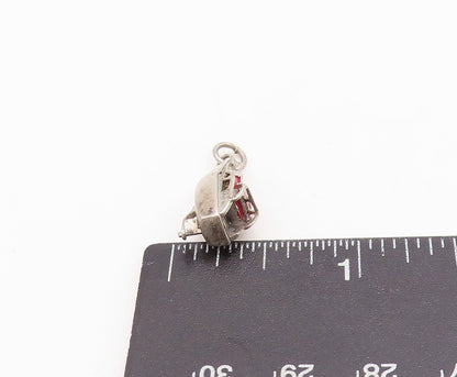 925 Sterling Silver Vintage Pendant Enameled Personal Boat Charm  PT24730