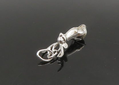 925 Sterling Silver  Vintage Shiny Petite Reindeer's Head Pendant  PT19389